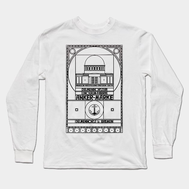 Fabrik Dresden Art Deco Long Sleeve T-Shirt by DrumRollDesigns